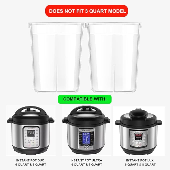 Condensation Collector Replacement for Instant Pot DUO, Duo Plus, ULTRA, LUX, 5, 6, 8 Quart All Series Ultra 60, DUO60, DUO89 and LUX80 (2 Pcs)