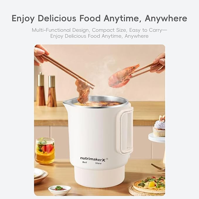 Premium Travel-Friendly Foldable Electric Kettle - 21oz Hot Water Boiler with for Coffee, Tea & Instant Drinks, Portable & Space-Saving Design for Camping, RV Trips & Hotel Stays, US Plug