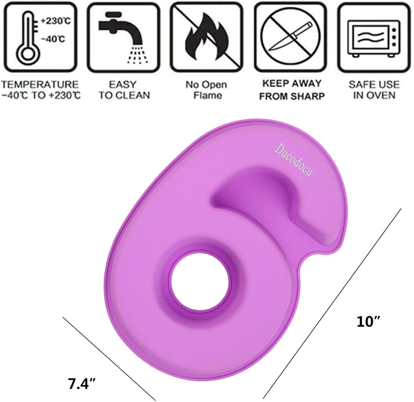 Ducodocu Large Silicone Number Cake Mould 3D Novelty Cake Pan DIY Baking Mold for Birthday Anniversary Number of 6