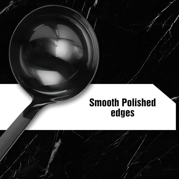 12 inch Soup Ladle, Stainless Steel Ladle Spoon, Soup Spoons with Comfortable Handle, Kitchen Utensil for Cooking, Metal Kitchen Accessories