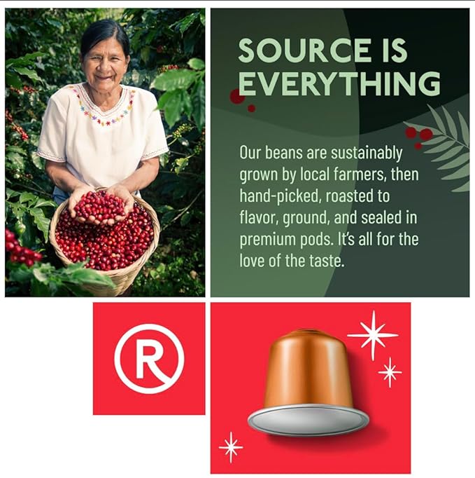 ROSSO CAFFE Espresso Coffee Pods for Nespresso Machines - Holiday Limited Edition - 80 Aluminium Capsules - Compatible with all Nespresso Original line Machines (Holiday Blend and Pumpkin Spice)