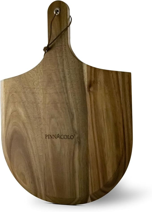 14 Inch Acacia Wooden Pizza Peel - Lightweight and Sturdy, Perfect for Homemade Pizza, Bread, and Pastries (Natural Wood Grain)