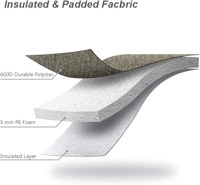 ZORMY 3 Bottle Insulated Wine Tote Cooler Bag, Portable Carrier with Corkscrew Opener and Shoulder Strap for Beach Travel Picnic, Unique Gift for Wine Lovers, Brushed Khaki