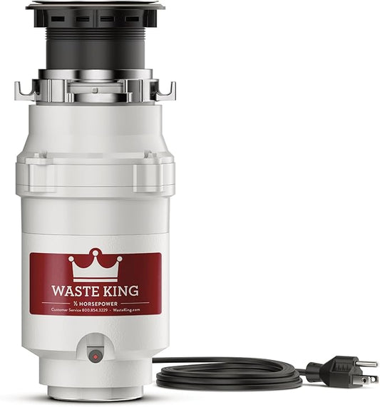 Waste King Garbage Disposal for Kitchen Sink with Power Cord, L-1001