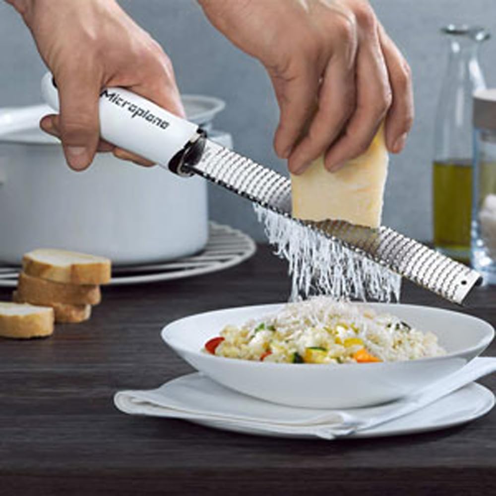 Microplane Premium Classic Series Parmesan Grater and Lemon Zester (Grey)