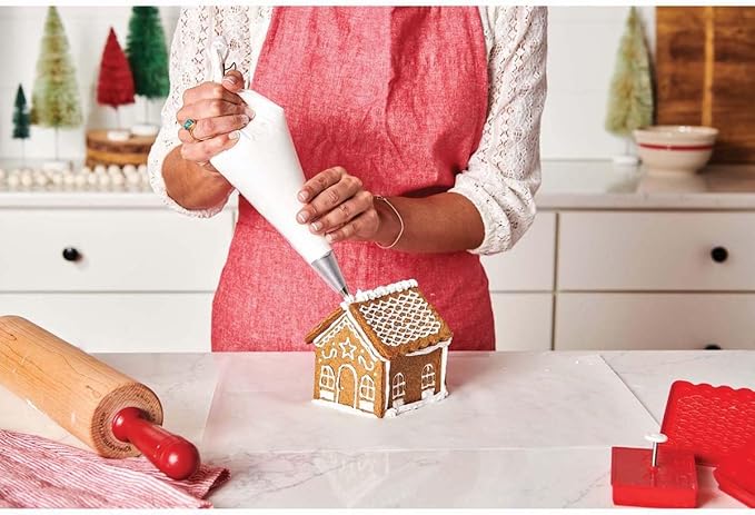 King Arthur Baking Company 3-D Gingerbread House Cutters and Embossing Set, BPA Free, PFA Free, 3-Piece Set