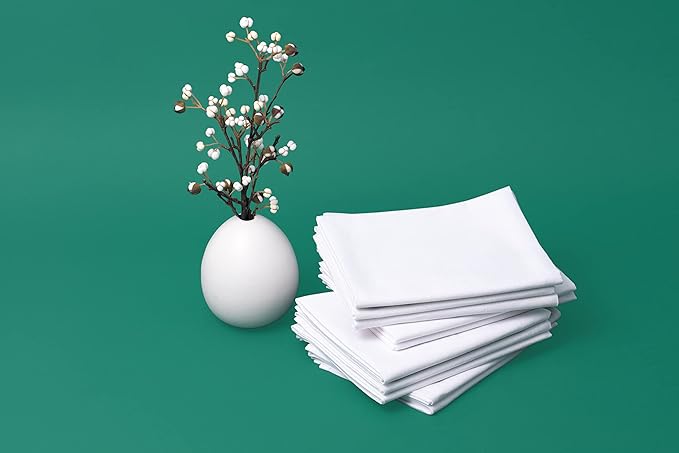 Organic Cotton Tea Towels - Blank Flour Sack Dish Towels - Perfect White Kitchen Towels for Embroidery and Crafts - 27"x27" (White - 5 Pack)