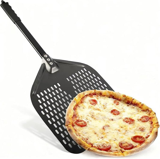 Pizza Peel, 12 Inch Non-Stick Pizza Paddle, Detachable Aluminum Paddle with Non-Slip Comfort Handle, Perfect Baking and Easy Pizza Handling in Kitchen