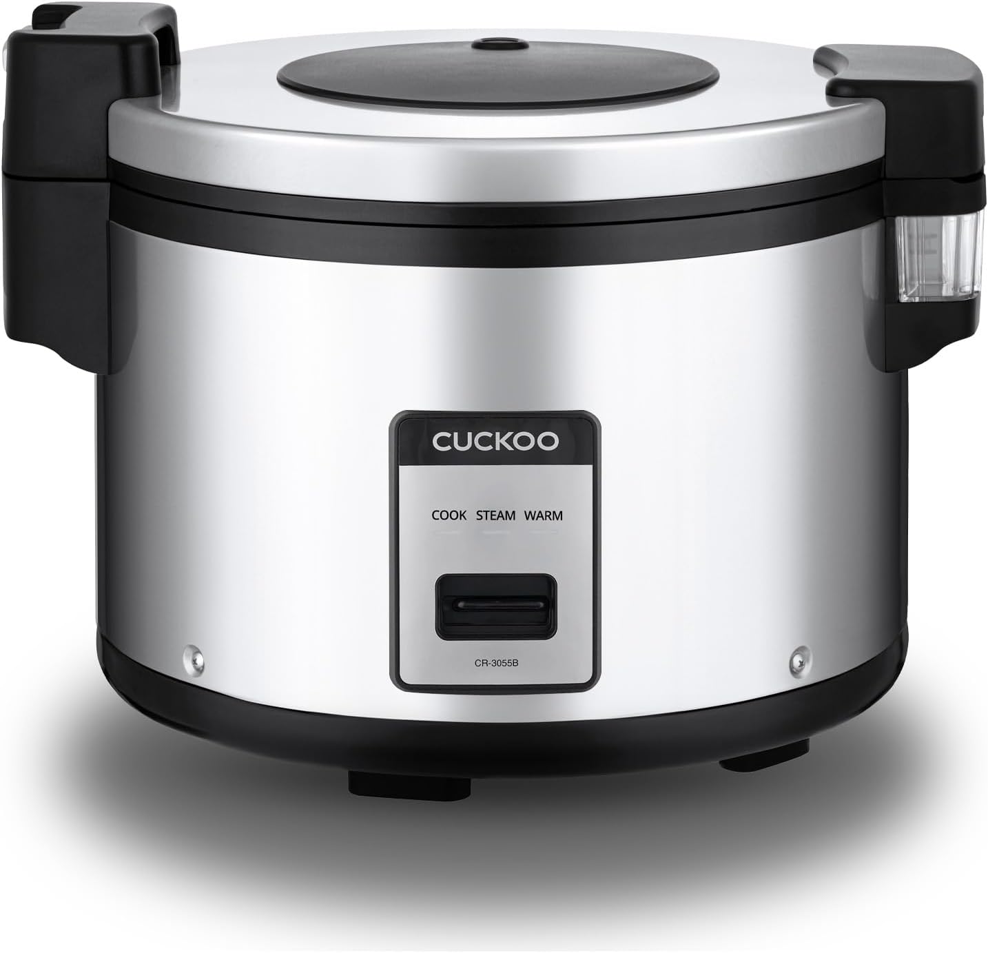 CUCKOO CR-3055 30-Cup (Uncooked) / 60-Cup (Cooked) Large Capacity Commercial Rice Cooker & Warmer with Nonstick Inner Pot, Switch Press (Silver/Black)