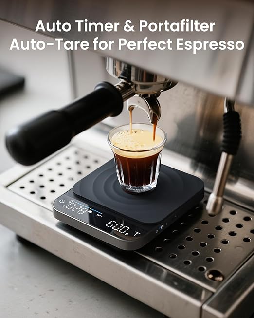 RENPHO Coffee Scale, Espresso Scale with Timer, 0.1g High Precision Rechargeable Pour Over Coffee Scale, 3kg