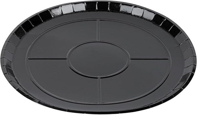 Restaurantware-Eco Pie 16 Inch Paper Pizza Trays, 25 Round Pizza Pans - Oven-Ready, Microwavable, Black Paper Pan For Medium-Sized Pizzas, For Baking, Cooking, Bread, Meat, Or Pies