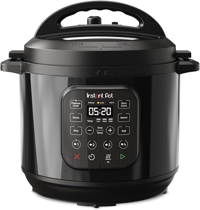 Instant Pot 8Qt RIO Chef Series 7-in-1 Multi-Cooker, Black – Pressure Cooker, Slow Cooker, Rice, Sauté, Steamer, Warmer & More, Nonstick Wide Base, Family Size Programmable Electric Pot