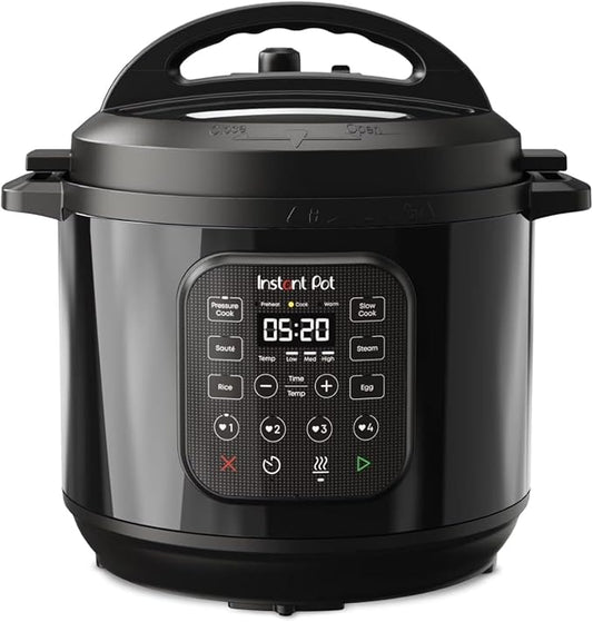 Instant Pot 8Qt RIO Chef Series 7-in-1 Multi-Cooker, Black – Pressure Cooker, Slow Cooker, Rice, Sauté, Steamer, Warmer & More, Nonstick Wide Base, Family Size Programmable Electric Pot