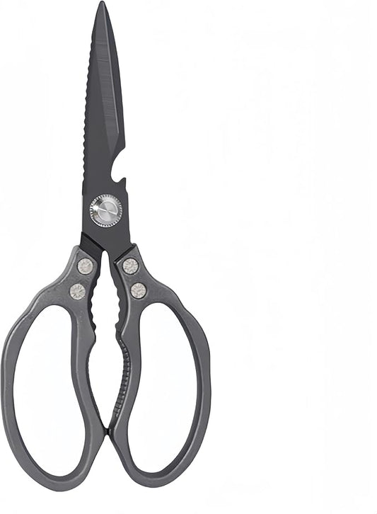 Kitchen Scissors, Heavy Duty Sharp Kitchen Shears Dishwasher Safe, Kitchen Accessories Cooking Shears for Kitchen Meat Chicken Fish Poultry Herb Bread (All Black), skr-05