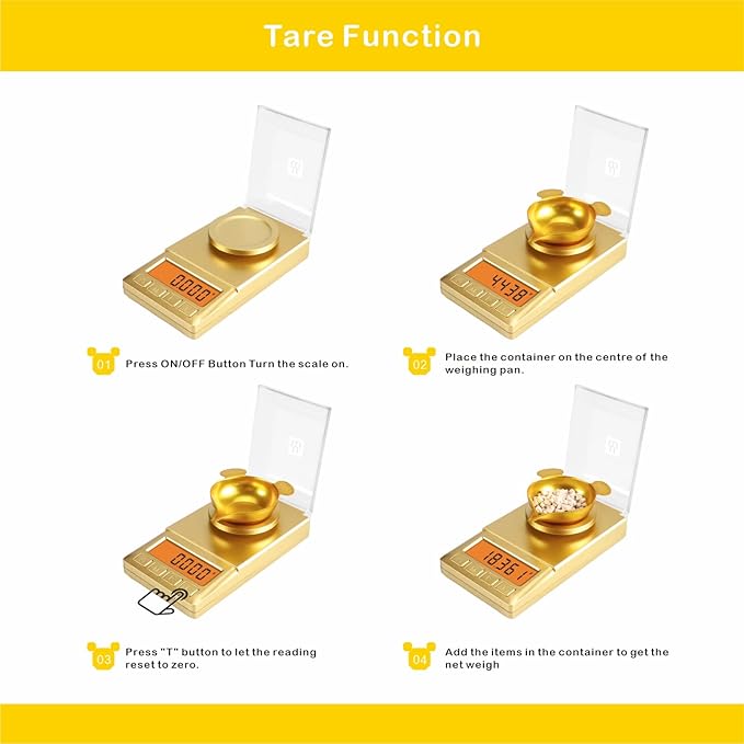 Milligram Scale 50g/0.001g,Portable Jewelry Scale with Cal Weight,LCD Backlit, Tare, High Precision Mini Carat Gram Scale for Powder Medicine,Jewelry,Gem,Reloading,Professional Smart Mg Scale