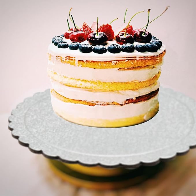 4 Pcs Cake boards, 6, 8, 10 and 12 Inch Cake Base Cardboards, Cake Circle Base for Cake Decorating, Silver