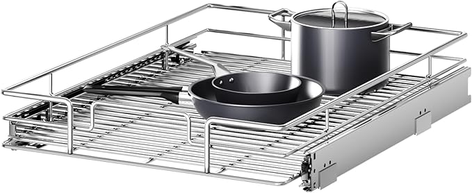 Pull Out Cabinet Organizer 16½" W x 21½" D, Heavy Duty Cabinet Pull Out Shelves, Slide Out Drawers Organization for Kitchen Cabinets Bathroom