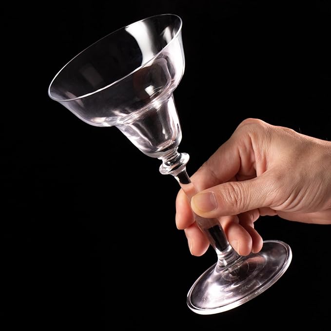 KAMMAK Margarita Glasses Set of 2, 6.7oz Crystal Coupe Glasses, Classic Cocktail Glassware for Espresso Martini, Manhattan, Modern Bar Drinkware for Party, Beach, Anniversary