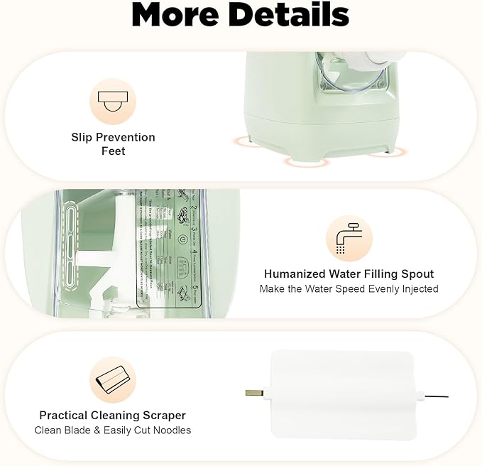 260W Electric Pasta Maker, Automatic Noodle Maker Machine with 13 Molds, Easy to Use and Clean Pasta Machine for Spaghetti, Dumpling Skins, Cannelloni, Macaroni, Noodle and More