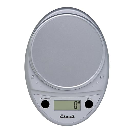 Escali Primo Digital Food Scale Multi-Functional Kitchen Scale and Baking Scale for Precise Weight Measuring and Portion Control, 8.5 x 6 x 1.5 inches, Chrome