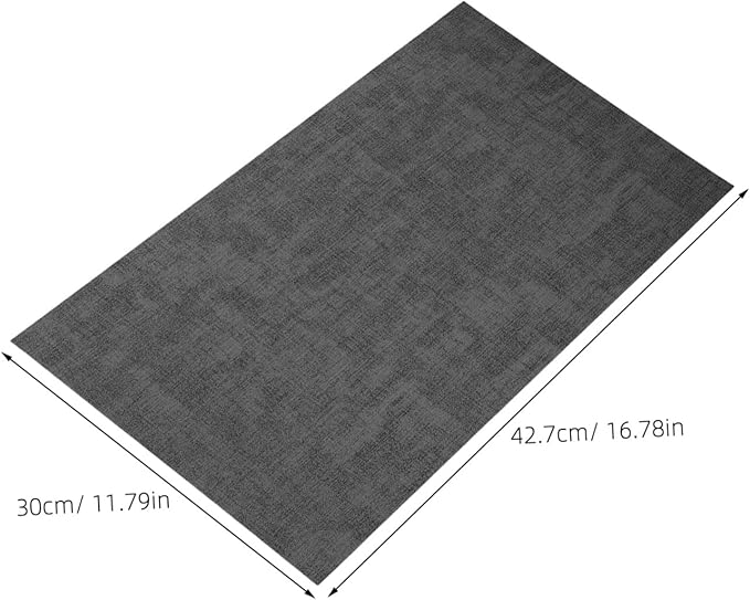 Angoily 2pcs Reversible Faux Leather Placemats Non-Slip Heat Resistant Dining Table Mats with Fabric Texture Spillproof Protection for Indoor Outdoor Kitchen Use