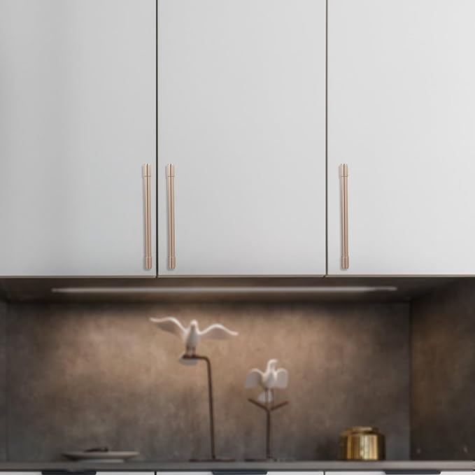 10 Pack Champagne Bronze Pulls 7.5 Inch(192mm) Hole Centers Kitchen Cabinet Handles Zinc Alloy Champagne Drawer Pulls