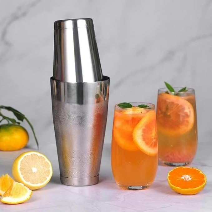 WPHUAW Boston Cocktail Shaker Set - 28 oz & 20 oz Professional Drink Shaker, Stainless Steel Martini Shaker Mixer set for Home Bar, Cocktail Parties & Bartenders
