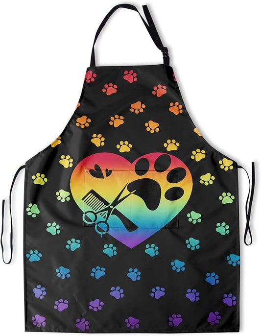 Funny Animal Apron with 2 Pockets Waterproof for Men Women Kitchen Garden Decor