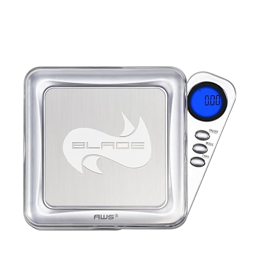 American Weigh Scales 200g x 0.01g Digital Pocket Gram Scale-Blade Series | Precision Mini Scale 0.01g Accuracy, Pocket Scale for Kitchen, Gold, Gems & Coin Scale, Smart Digital & Compact Scale