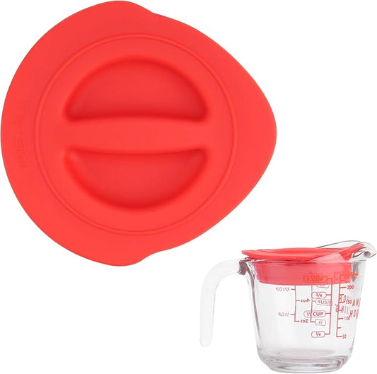 Silicone Replacement Lid Only Fit For Anchor Hocking 1-Cup/250 ML Glass Measuring Cup, Reusable & Durable, Dishwasher, Microwave Safe (Cup not Included)
