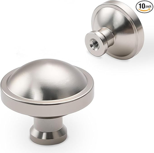 10 Pack Brushed Satin Nickel Kitchen Cabinet Knobs and Drawer Knobs