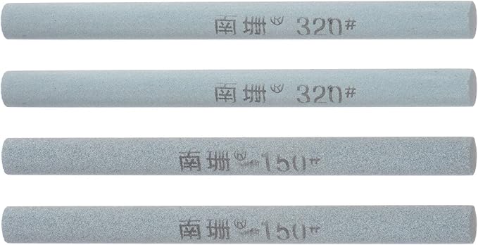 HARFINGTON 4pcs Knife Sharpening Stone Set 150/320 Grit Cylinder Knife Sharpening Stone Sharpener Whetstone for Knives Scissors Kitchen Sharpen Tools