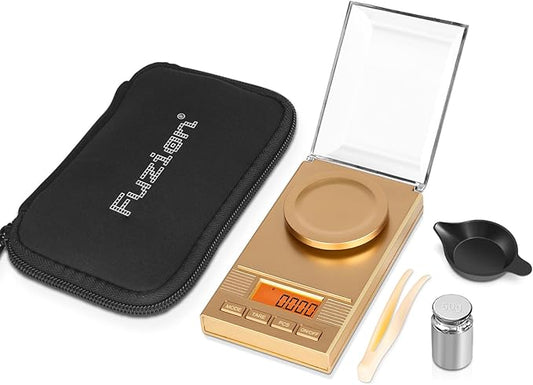 Fuzion Digital Milligram Scale 50g/ 0.001g, Portable Jewelry Scale, Gold Scale, Gem Scale, Micro Scale for Powders