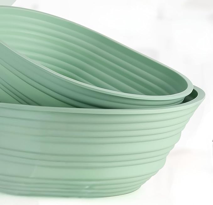 Banneton Bread Proofing Basket, Sourdough Baking Supplies, Sourdough Starter Kit Beginners, Bread Lame, Danish Dough Whisk, Bread Basket, Sourdough Banneton Basket (Sage Green 2)