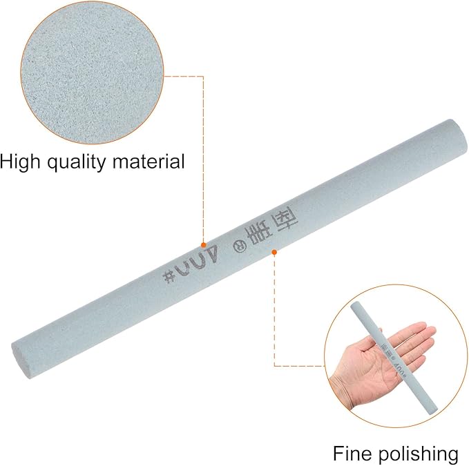 HARFINGTON 4pcs Knife Sharpening Stone Set 400/800 Grit Cylinder Knife Sharpening Stone Sharpener Whetstone for Knives Scissors Kitchen Sharpen Tools