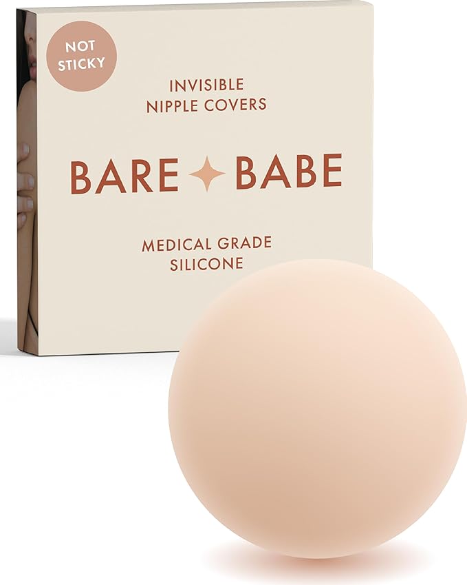 Grippy Not Sticky Nipple Covers - Cakes Reusable Non Adhesive Nipple Pasties for Women - Silicone Bra Inserts