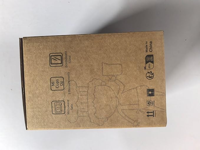 Luvan 18OZ/500ML Glass Measuring Cup, 2 Cup Glass Measuring Cups With 3 Scales (Ml/Oz/Cup), High Borosilicate Measuring Cup With Handle and V-Shaped Spout, Dishwasher/Freezer/Microwave Safe