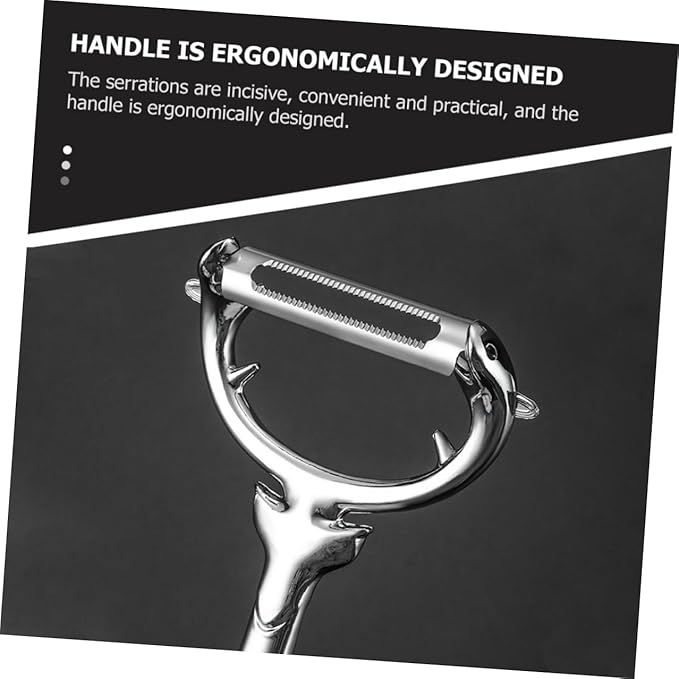 Multi-functional Zinc Alloy Vegetable Peeler Manual Grater for Potatoes Carrots Cucumbers Kitchen Tool Sturdy Design for Easy Skin Removal and Corner Digging