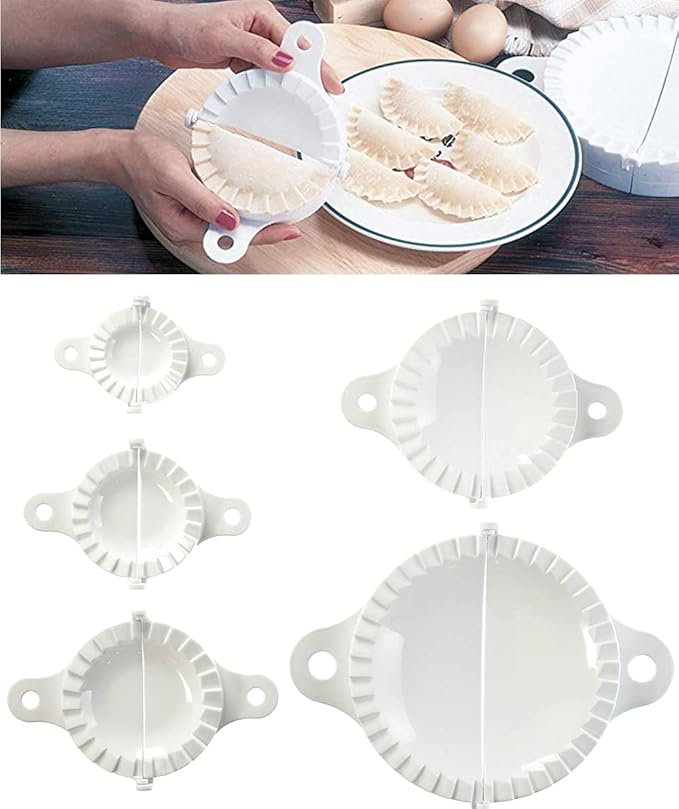 Dumpling Maker Dumpling Tools 5Packs with Different Sizes of Dumpling Mold, Perfect for Making Hand pies, Dumplings, Ravioli, Calzones, Dough Press 5.5/7.5/9.5/12/15.5cm