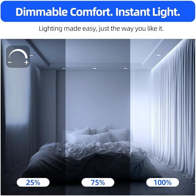 24 Pack BR30 LED Bulbs, 65W Equivalent, 5000K Daylight, 700 Lumens, Flicker-Free, Recessed Can Light Bulbs, Dimmable Flood Lights for Home, Kitchen Long Lasting & Energy Efficient, E26 Base, UL Listed