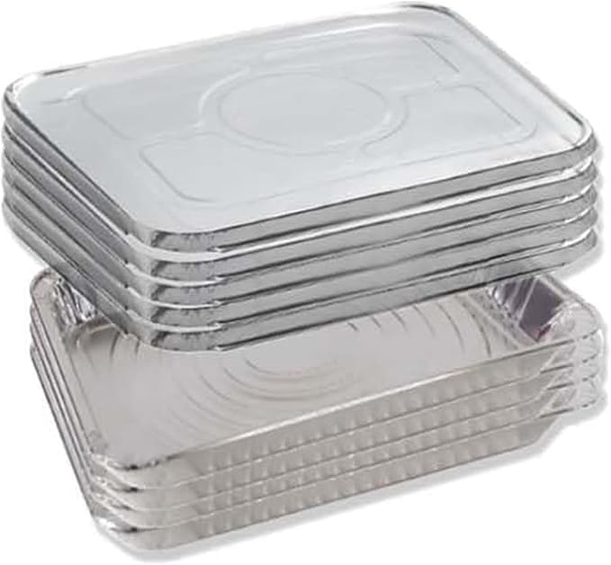 INFINITY EL Disposable Aluminum Foil Pans with Lids 10 Pack | Half-Size 12.5"x 10"x 2.5" Deep Disposable Baking Pan | Heavy Duty Aluminum Pan for Roasting Turkey, Lasagna, Thanksgiving, Christmas