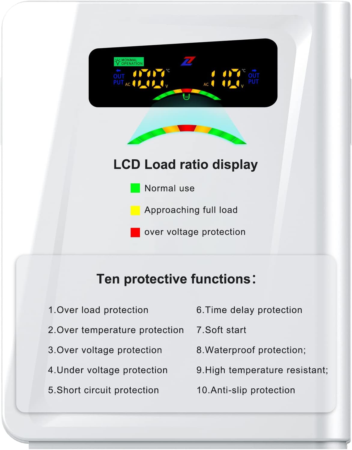 Power Converters 220v to 110v Step Down Transformer Voltage 3000w, No Noise, Ten Protection Functions, Suit for Air Fryer, Coffee Maker,for US Appliance Used in Europe