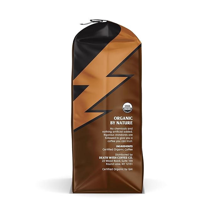 Death Wish Coffee, Medium Roast Ground Coffee, 6 pack