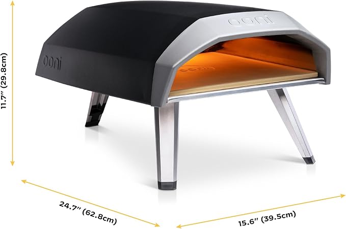 Ooni Koda 12 Propane Gas Outdoor Pizza Oven – 28mbar Portable Gas Oven, For Fire and Stonebaked 12 Inch Pizzas, Includes Gas Hose & Regulator, Countertop Pizza Maker