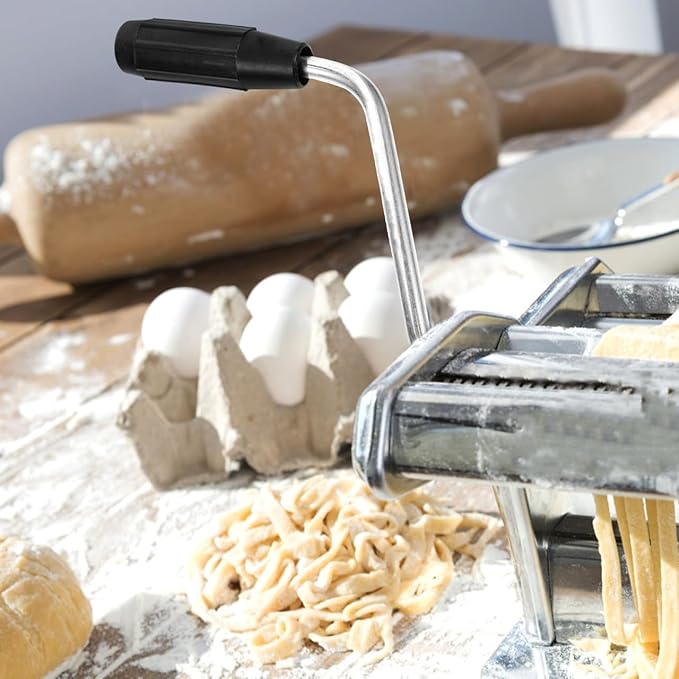Pasta Maker Handle Replacement Manual Noodle Press Crank Accessory Compatible with Italian Pasta Makers Easy to Install Kitchen Tool for Fresh Making