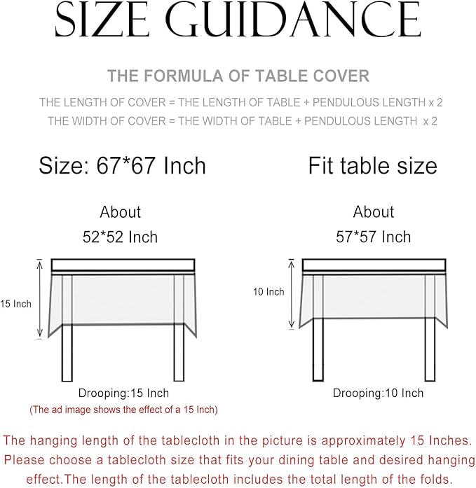 patdrea Leopard Animal Linen Table Cloth Soft Breathable Table Cover Decorative Kitchen Dining Tablecloth for Rectangular Tables for Parties,Holiday,Christmas,67"x 67"