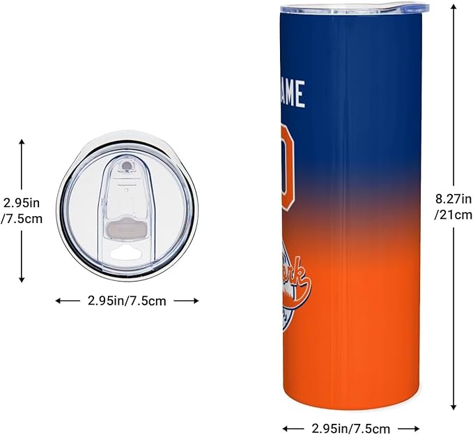 Custom Tumbler Stainless Steel Cup Personalized Baseball Vacuum Insulation Travel Mug Add Your Name Number Fans Gift for Baseball Fans