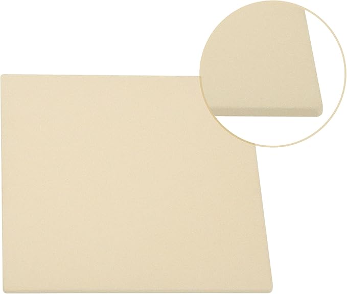 GasSaf 12" x 12" Square Pizza Stone for Oven and Grill Cordierite Bread Baking Stone Cooking Stones for Baking Crisp Crust Pizza, Bread