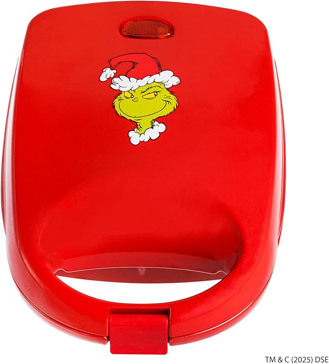 Uncanny Brands Dr. Seuss The Grinch Single Sandwich Maker - Dr. Seuss Kitchen Appliance