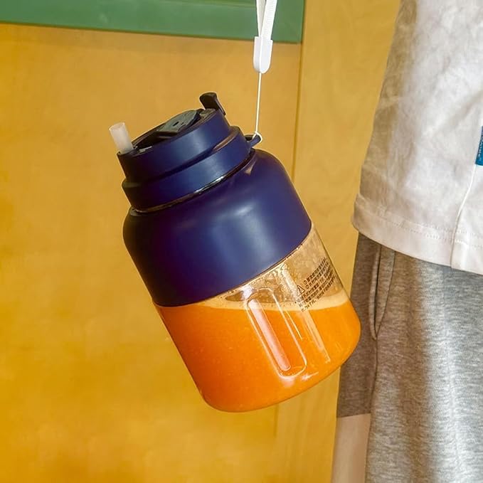 Blender Mini Japan, Blender Cup, 28oz Hand Blender, Directly Squeezed, One Cup With Double Lid, Portable Rechargeable Juicer Machine, No Filter Required, Dishwasher Safe